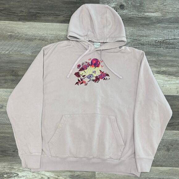 Nike Sportswear Club Fleece Womens XL Center Logo Floral Embroidered Hoodie - Picture 1 of 12